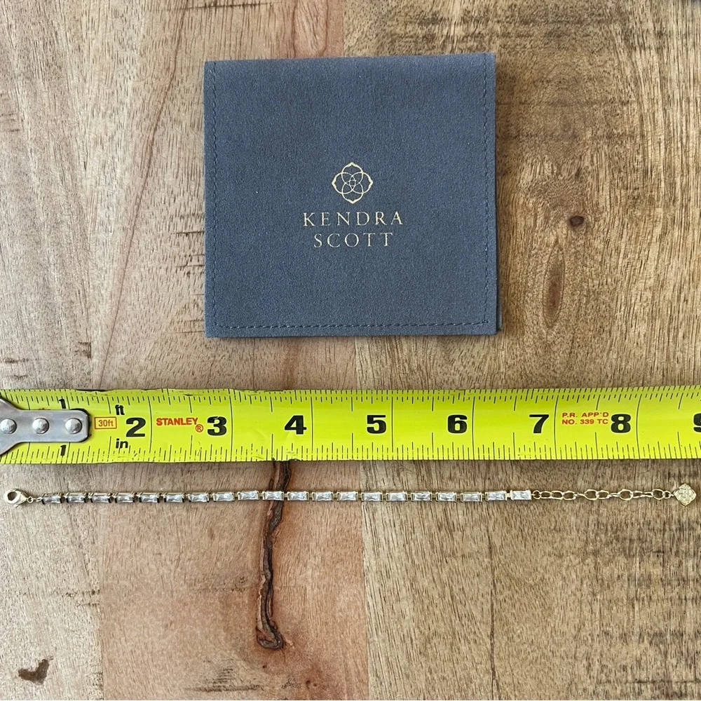 Kendra Scott Juliette 14K Gold Plated CZ Baguette Earrings and Bracelet - Picture 5 of 8